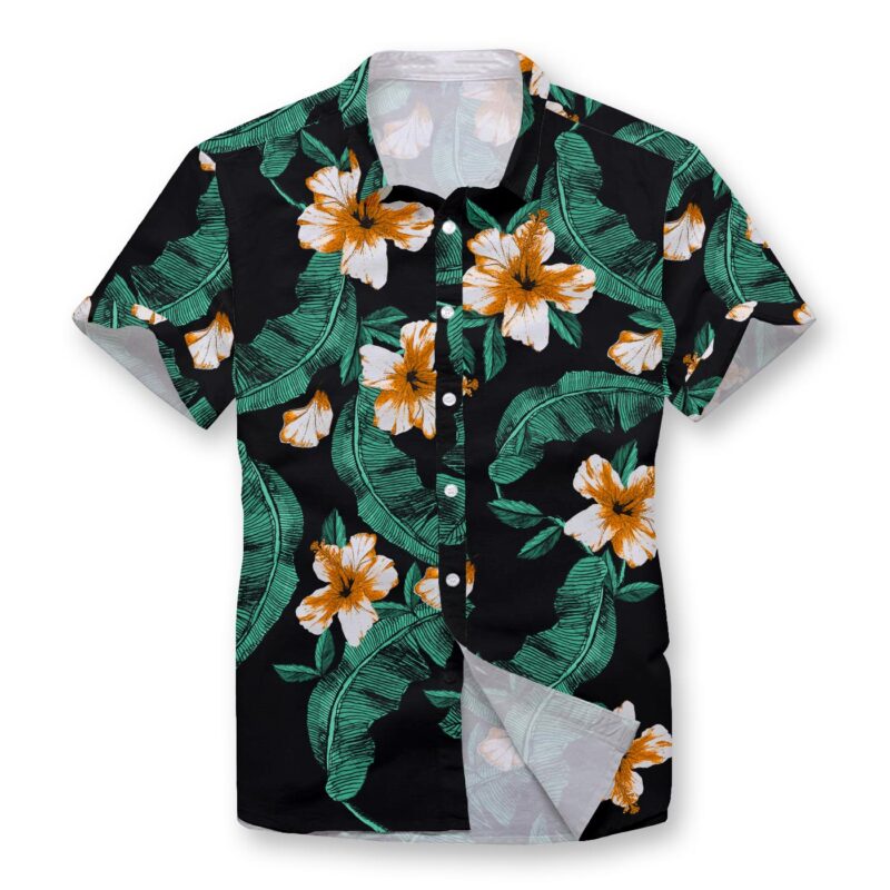 Vivid Hibiscus Button Shirt