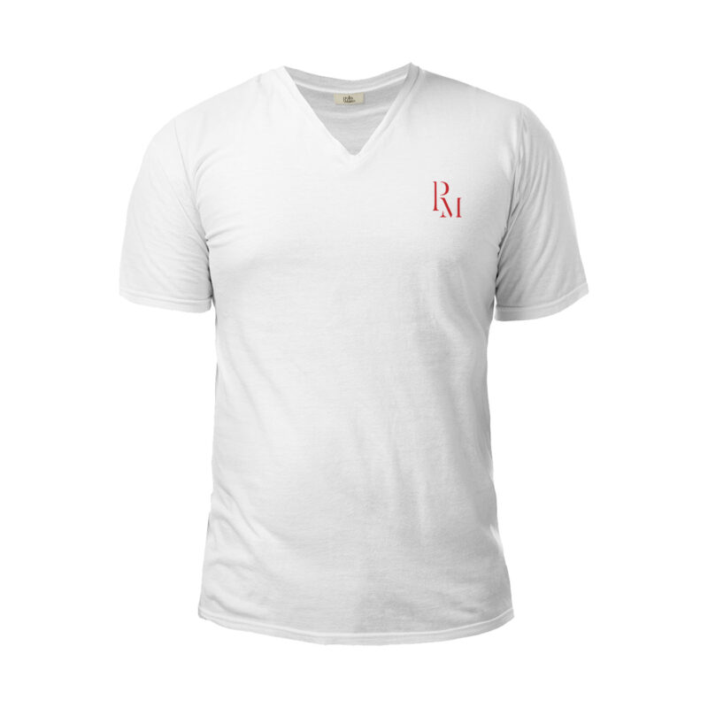 Polomano Basic Logo In Red V-Neck T-Shirt