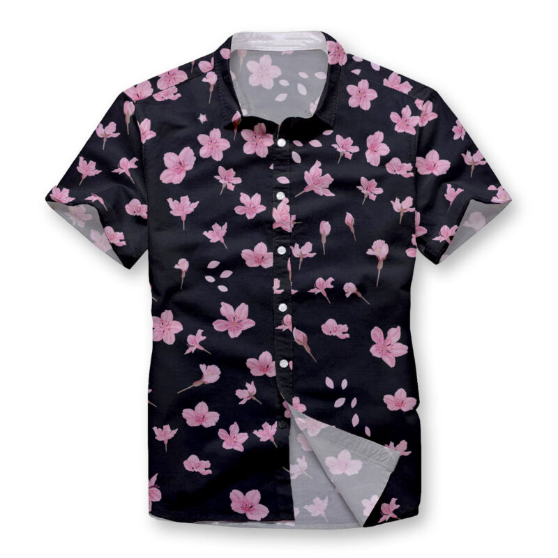 Pink Pansy Floral Button Shirt