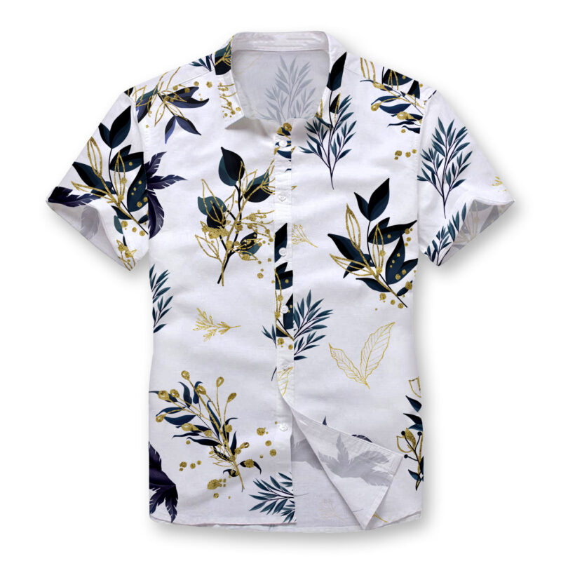 Golden Leaves Button Shirt