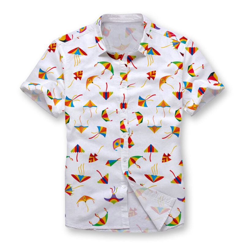 Kites Pattern Button Shirt