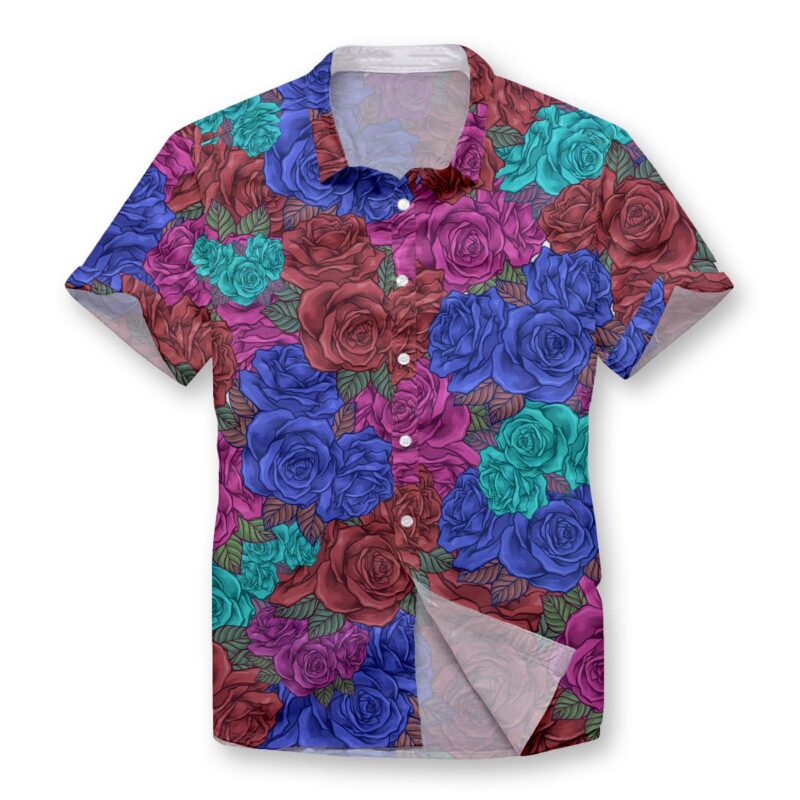 Vivid Roses Button Shirt