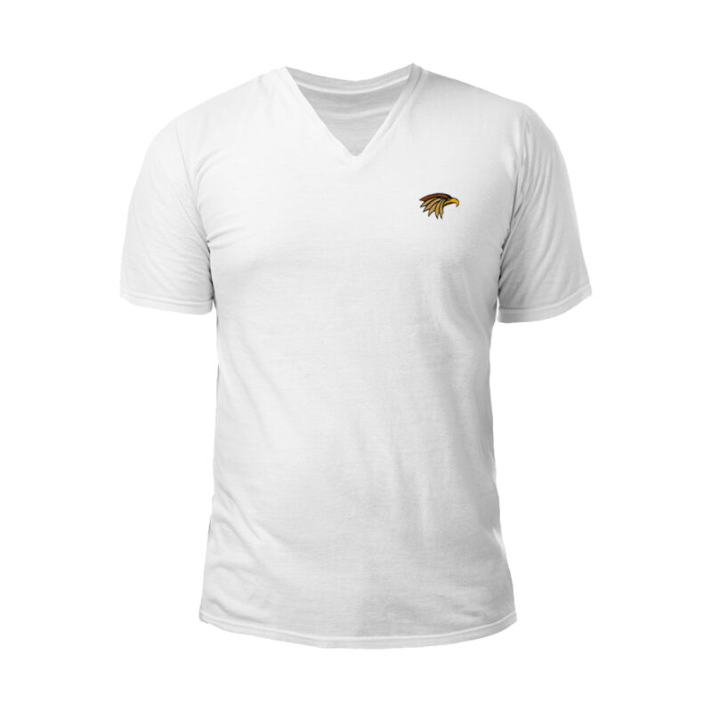 Eagle Embroidered V-Neck T-Shirt