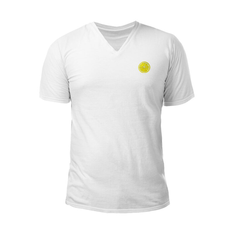 Citron Embroidered V-Neck T-Shirt