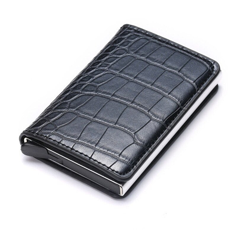 Crocodile Figured Credit Card Holder Wallet