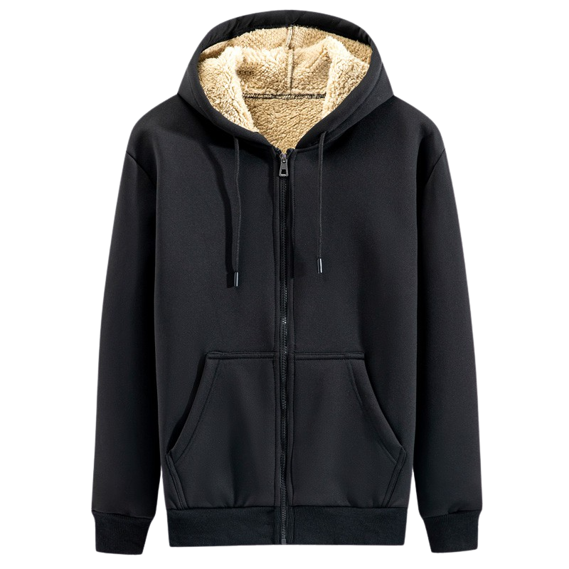 Casual Cotton Zip Up Hoodie