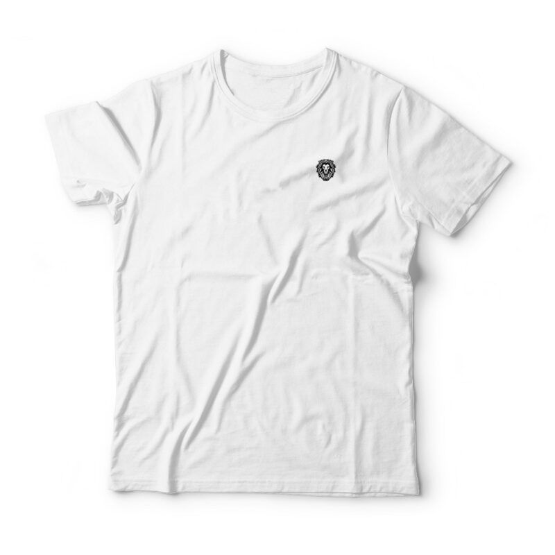 Lion Symbol Embroidered T-Shirt