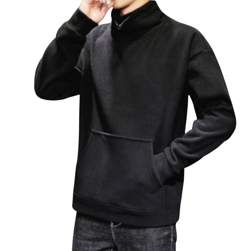 High Collar Long Sleeve Sweatshirt