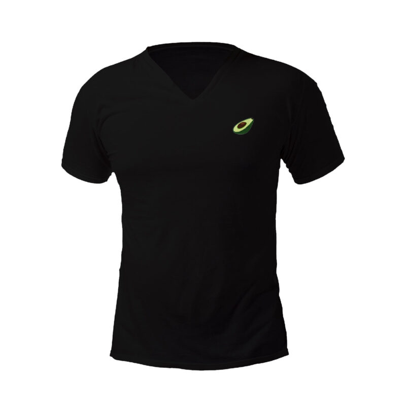 Avocado Embroidered V-Neck T-Shirt