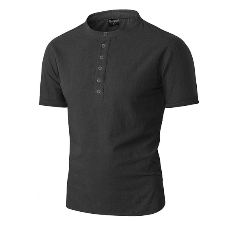 Buttoned Short Sleeve Polo Shirt