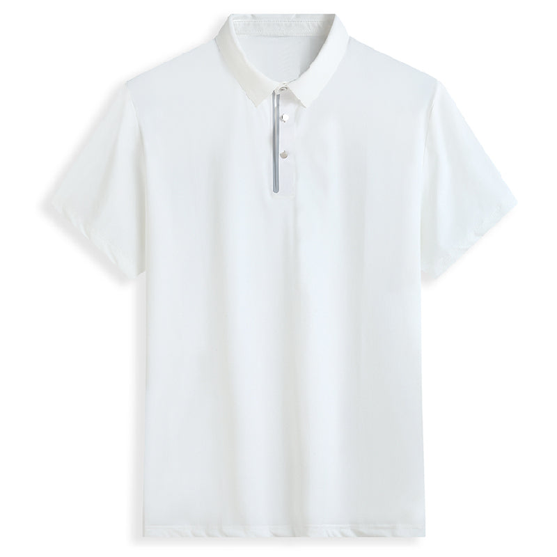 Elastic Buttoned Polo Shirt