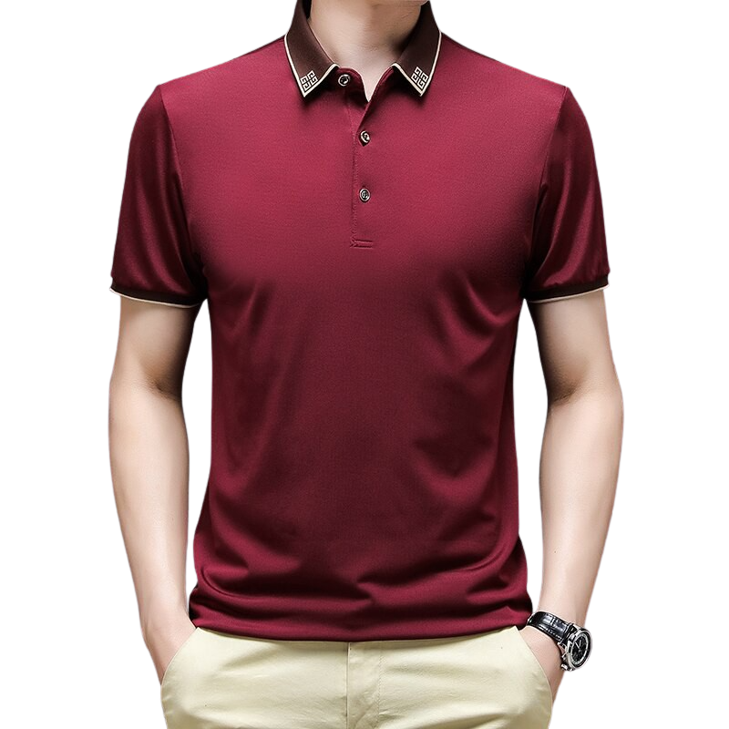 Elegant Collar Polo Shirt