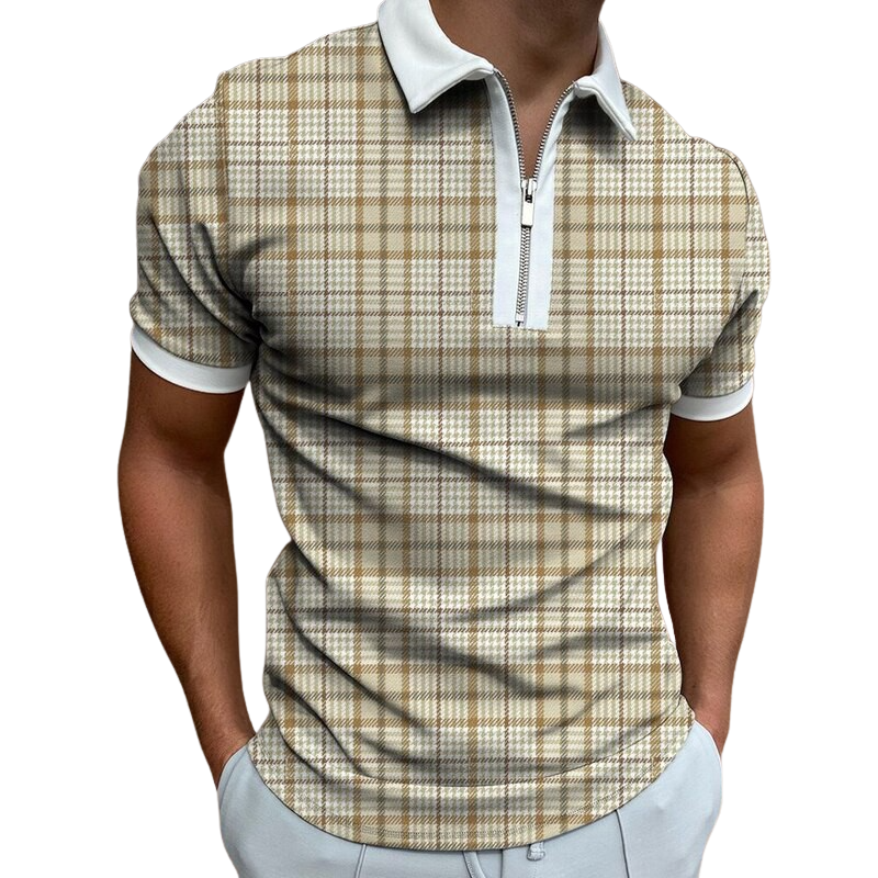 Casual Checkered Polo Shirt