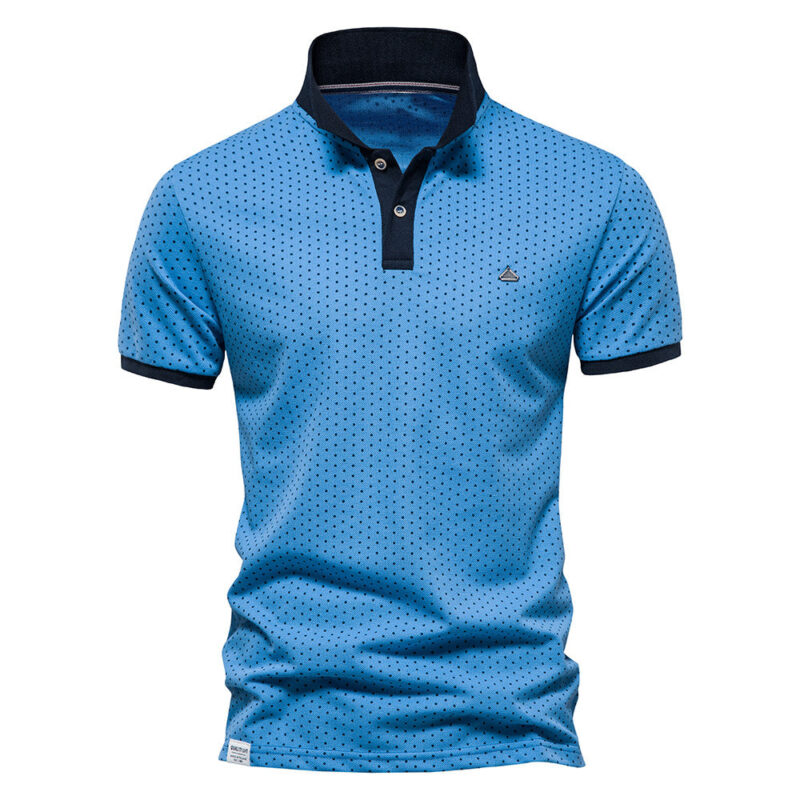 Short Sleeve Dotted Polo Shirt