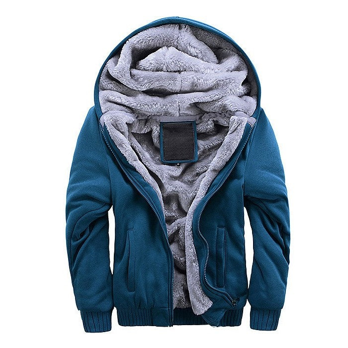 Warm Fleece Zip Up Hoodie