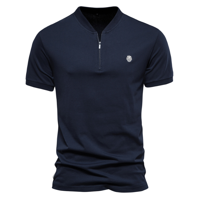 Half-Zip V-Neck T-Shirt