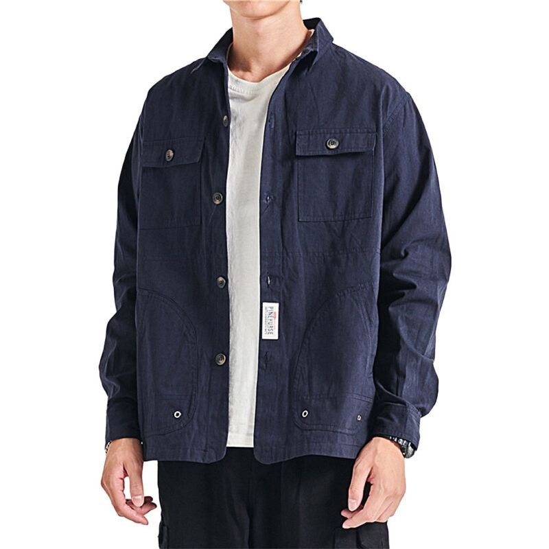 Casual Navy Shirt Jacket