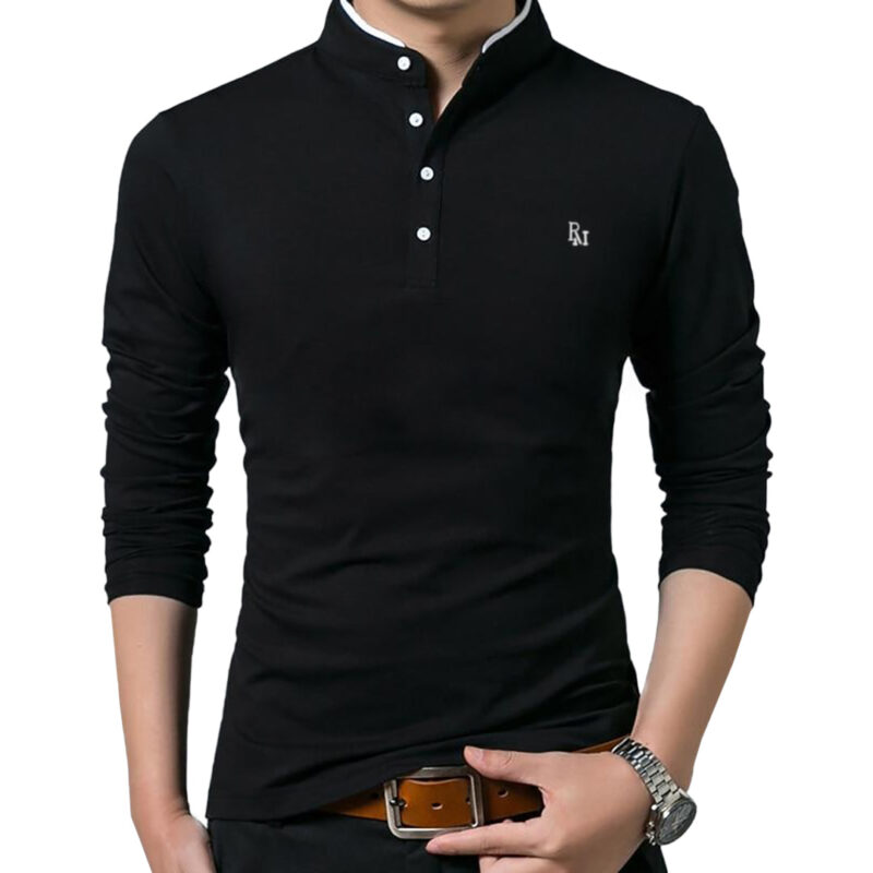 Polomano Embroidered Long Sleeve Polo Shirt