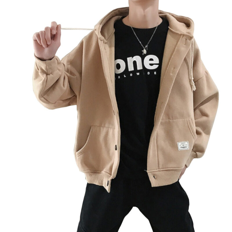 Casual Baggy Button-Up Hoodie