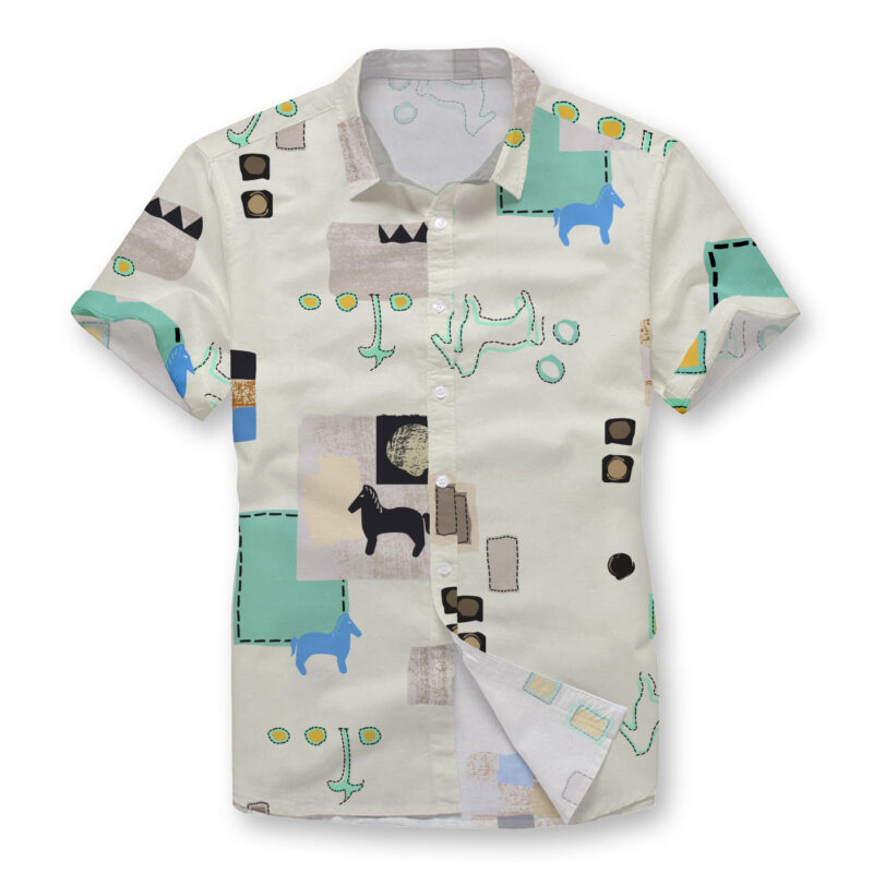 Modern Hieroglyphics Button Shirt