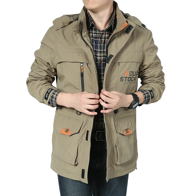 Elastic Windbreaker Coat